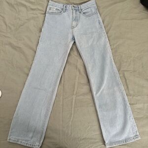 club monaco light wash straight leg jeans